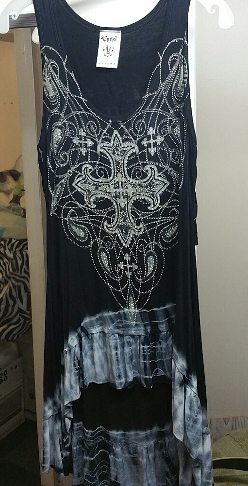 Price drop Vocal rocker embellish top/dress* M/L